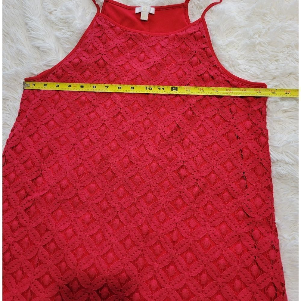 C label red dress crochet overlay size large - Picture 4 of 7
